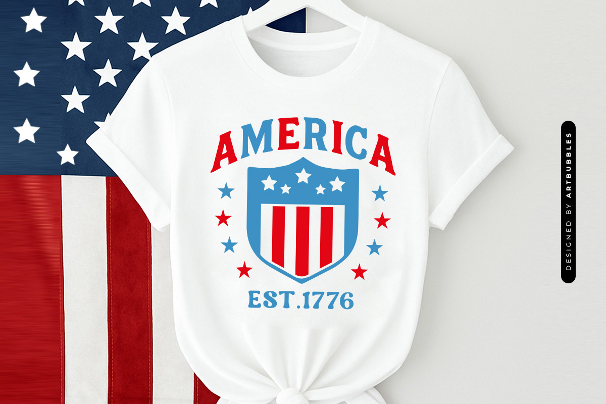 American Est 1776 - Fourth of July SVG Shirt Mockup Image.jpg
