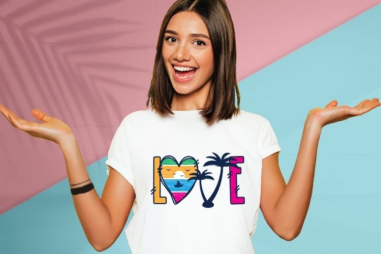 Love Summer Sublimation Design PNG Tshirt Mockup Image.jpg