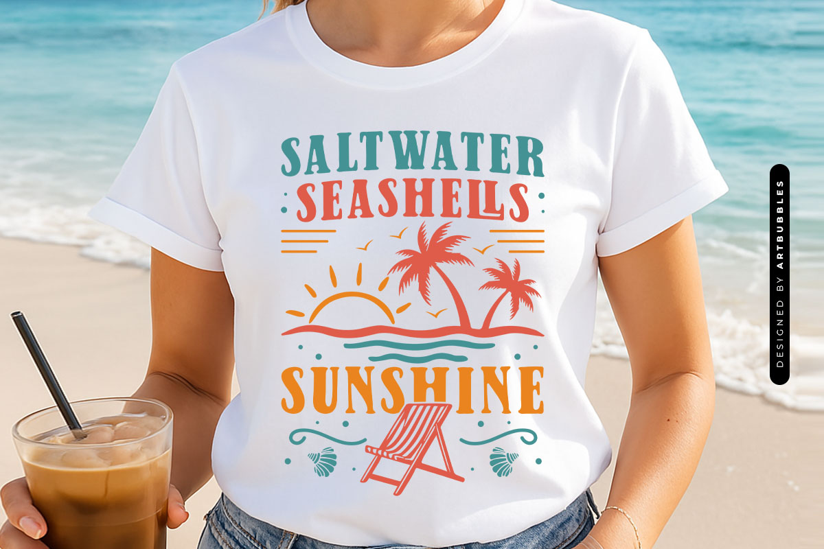 Saltwater Seashells Sunshine - Summer SVG Shirt Mockup Image.jpg