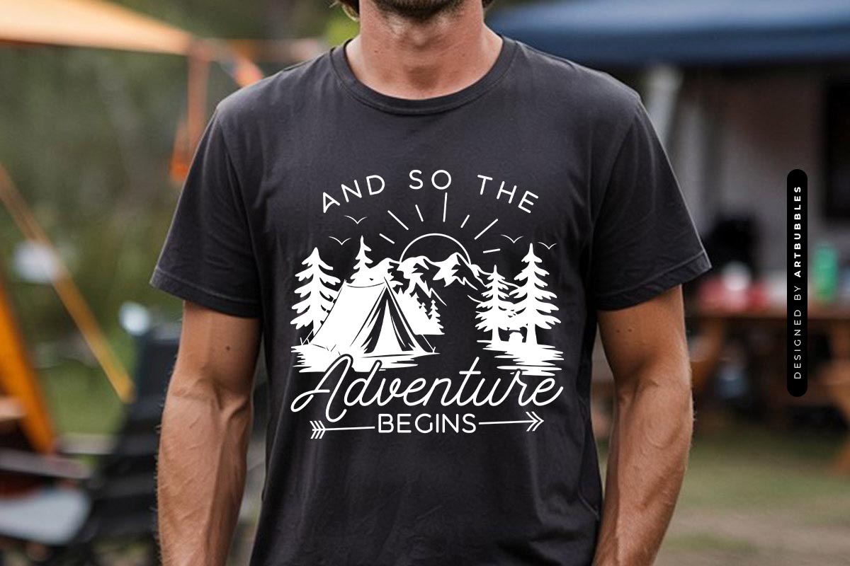 And So The Adventure Begins - Camping SVG PNG Tshirt Mockup Image.jpg