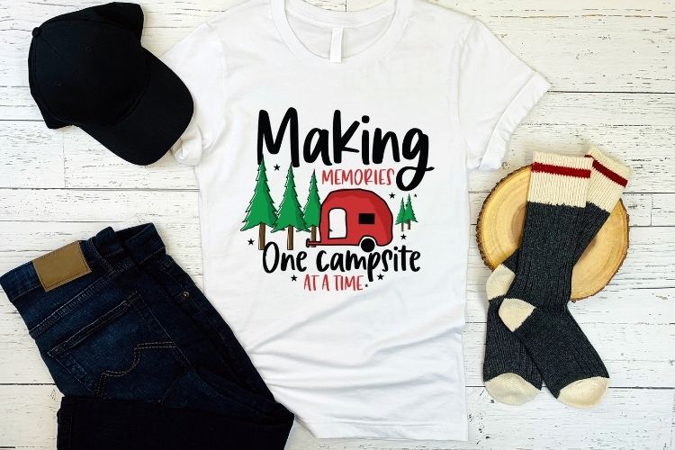 One Campsite At a Time - Camping PNG Design Tshirt Mockup Image.jpg
