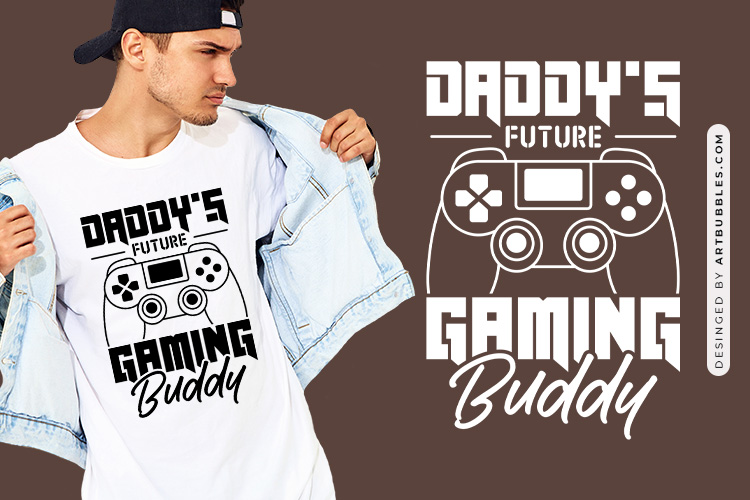 Daddy's Future Gaming Buddy SVG Vector