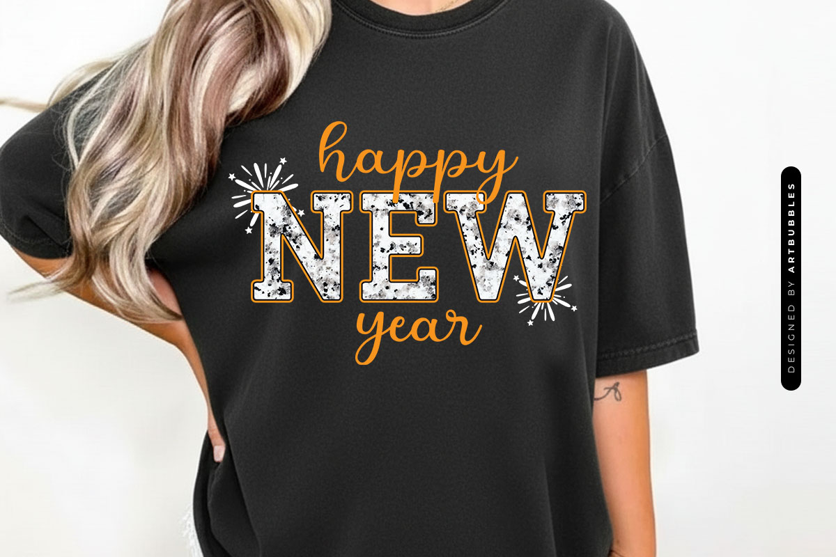 Happy New Year Sublimation Transfer Shirt Mockup Image.jpg