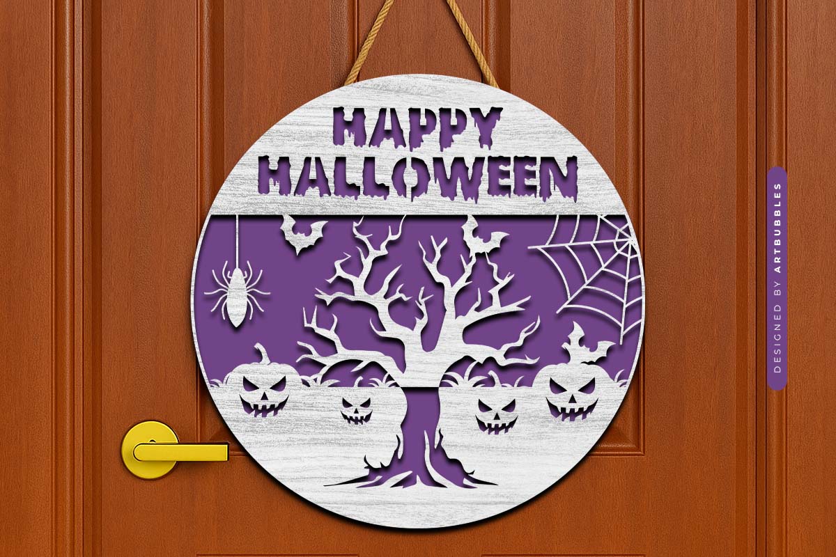 Happy Halloween Laser Cut Door Hanger SVG Image 3.jpg