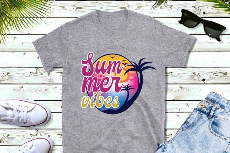 Summer Vibes PNG Sublimation Print Shirt Mockup Image.jpg