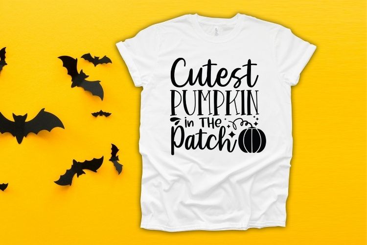 Cutest Pumpkin in the Patch - Halloween SVG Shirt Mockup Image.jpg