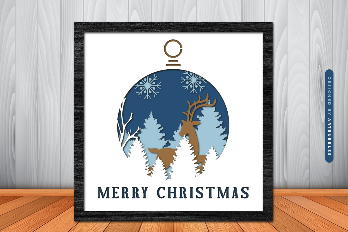Merry Christmas Layered Shadow Box SVG Image 3.jpg
