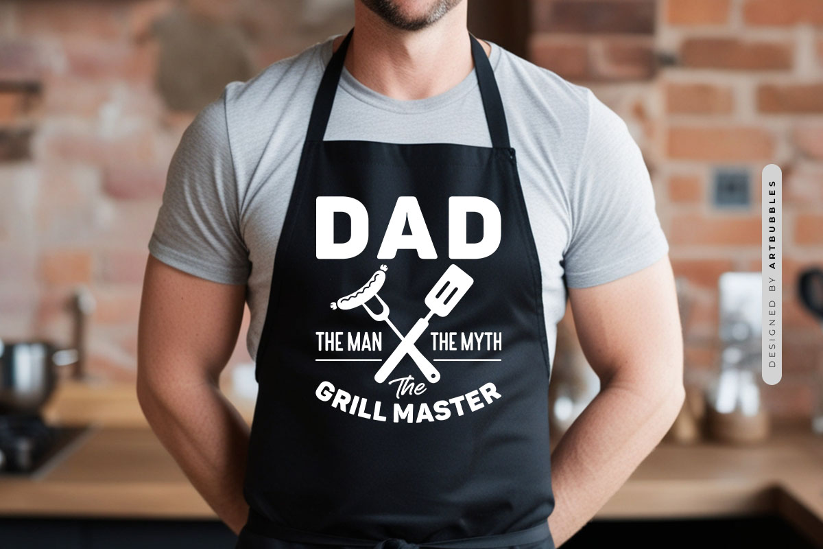 Dad the Man the Myth the Grill Master SVG Apron Mockup Image.jpg