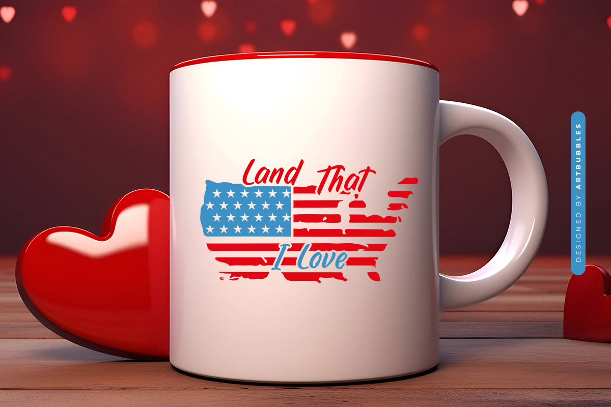 Land that I Love - Cute Fourth of July SVG Mug Mockup Image.jpg