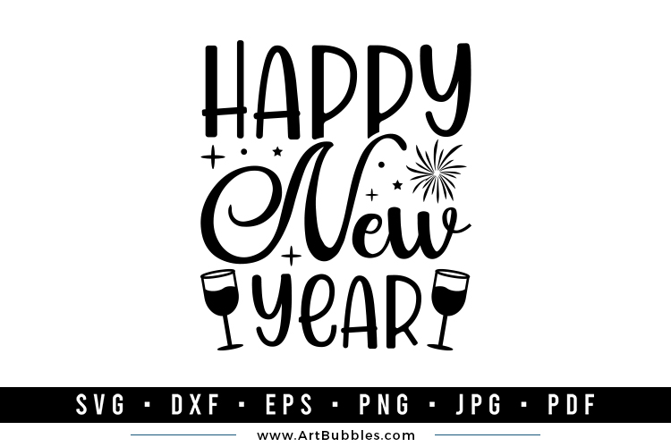 Happy New Year SVG Design