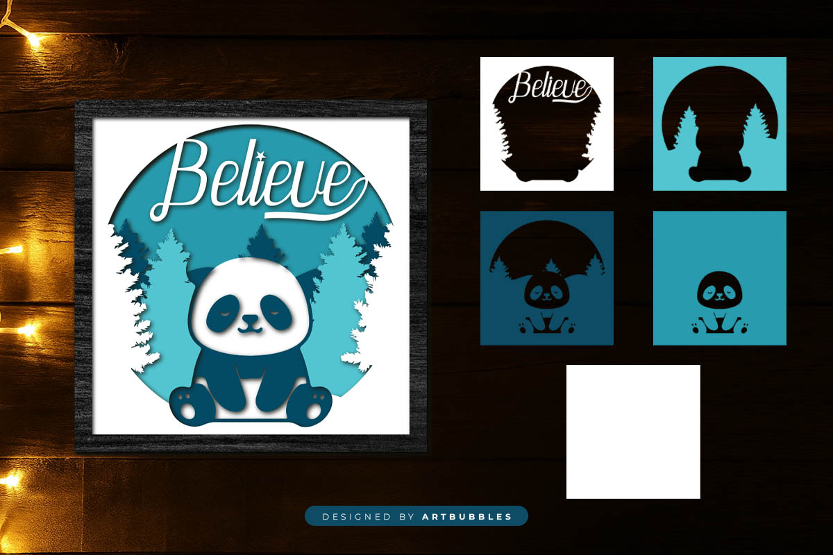Panda Christmas Layered Shadow Box SVG Image 2.jpg