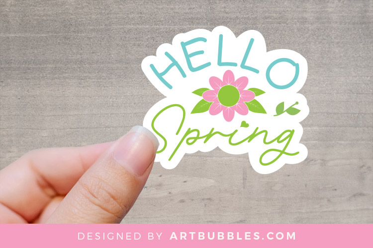 Free Spring Stickers | Print and Cut Sticker