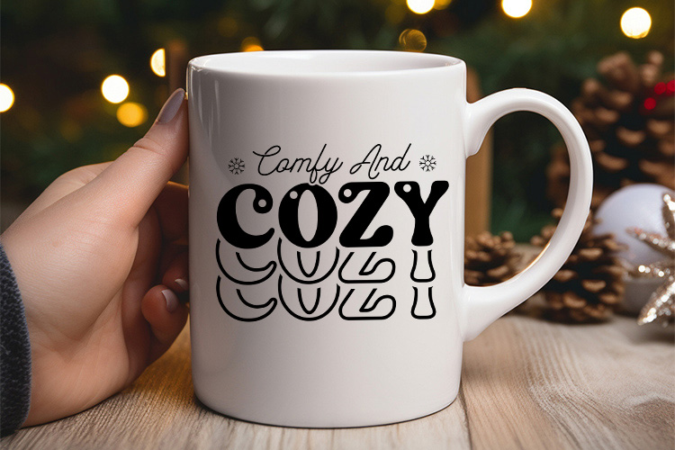 Comfy and Cozy - Winter SVG Vector Mug Mockup Image.jpg