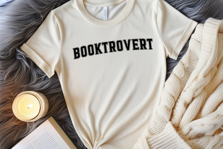 Booktrovert - Reading Cut File SVG, DXF, EPS, PNG Tshirt Mockup Image.jpg
