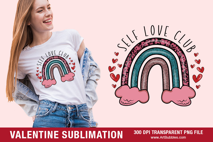 Self Love Club, Valentine Sublimation T Shirt