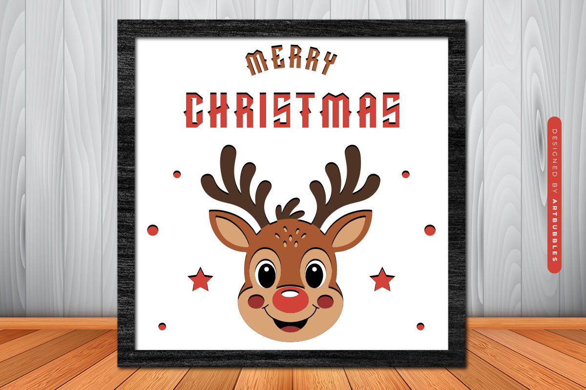 Layered Reindeer Christmas Shadow Box SVG Image 3.jpg