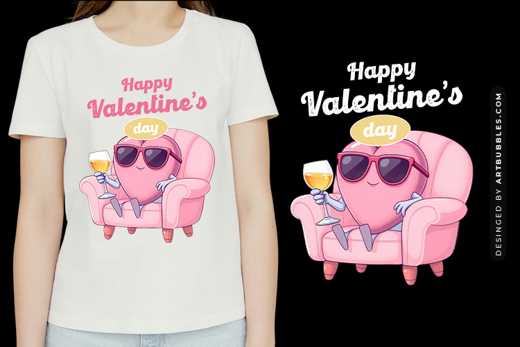 Happy Valentine's Day PNG Retro Sublimation