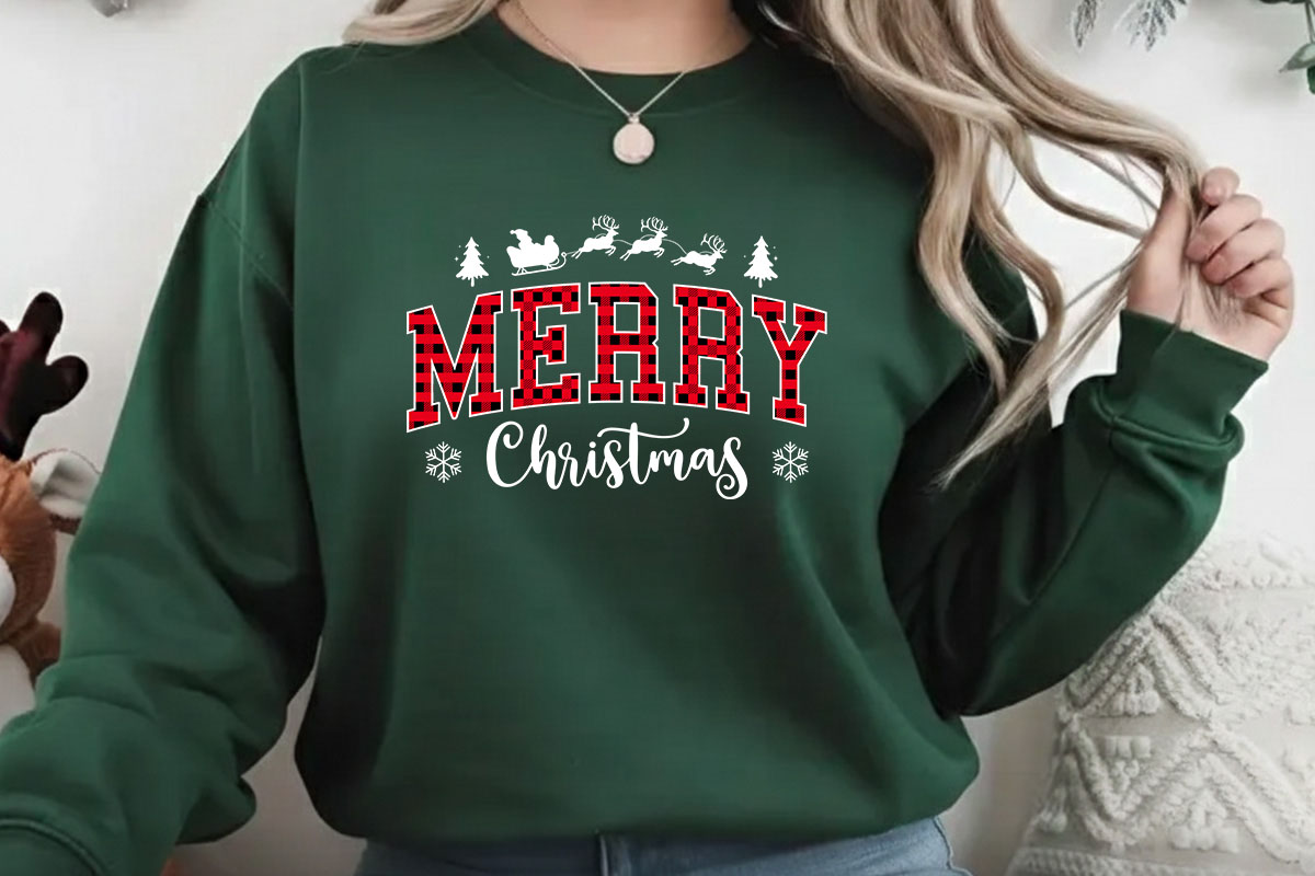 Buffalo Plaid Merry Christmas SVG Sweatshirt Mockup image.jpg