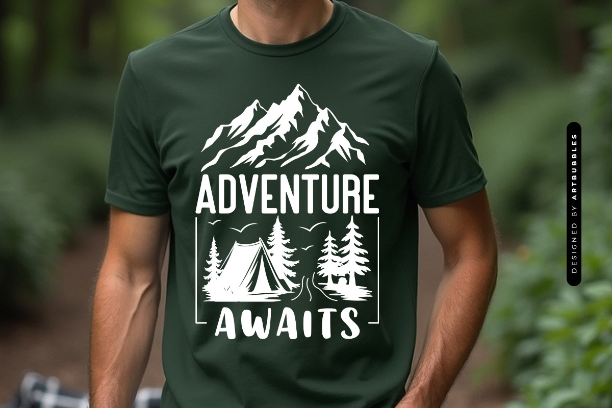 Adventure Awaits - Camping SVG File T-shirt Mockup Image.jpg
