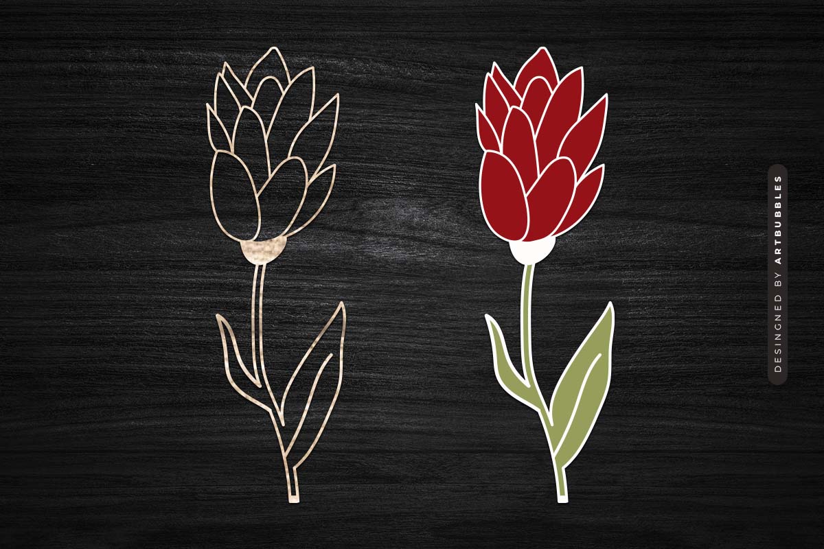 Protea Laser Cut Flower SVG for Glowforge Image.jpg