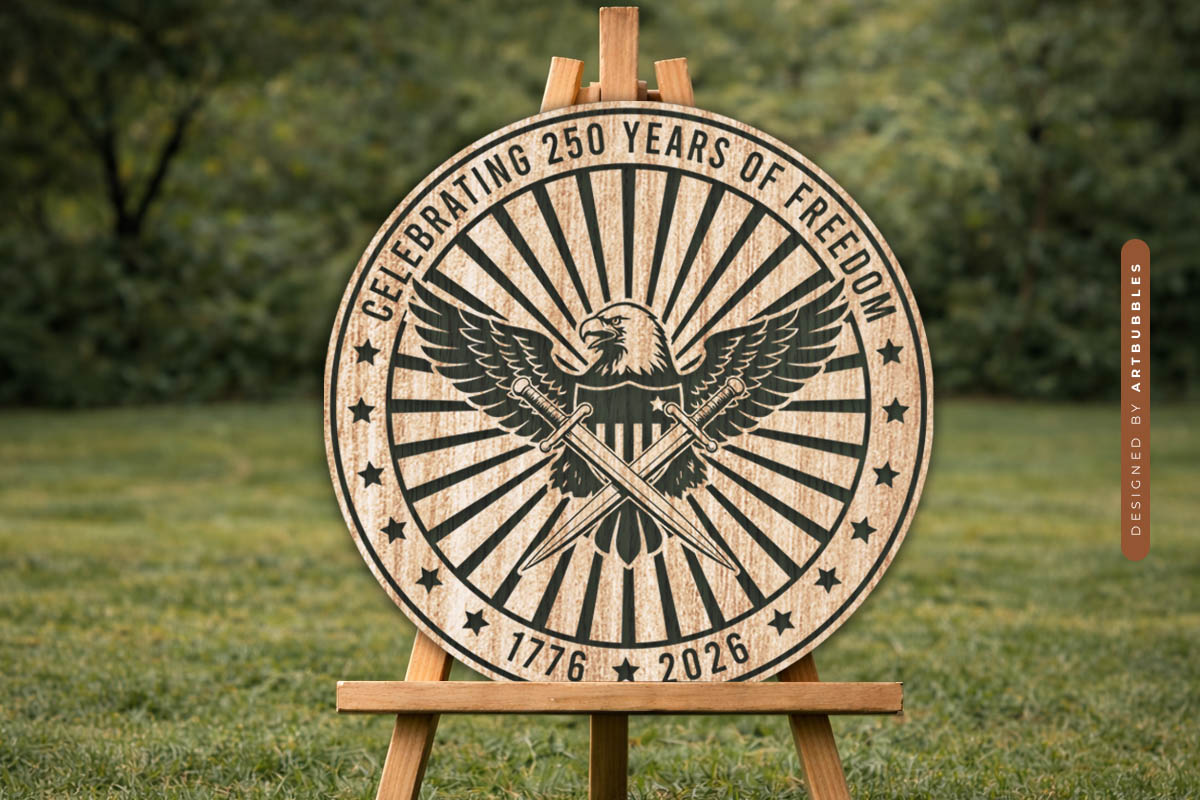 USA 250 Years of Freedom Eagle Sign SVG Image 2.jpg