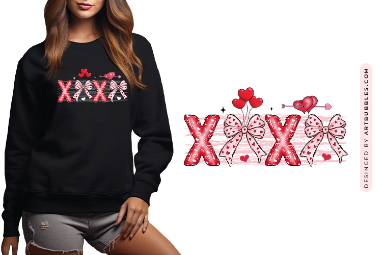 Xoxo Coquette Valentine's Day PNG Sublimation