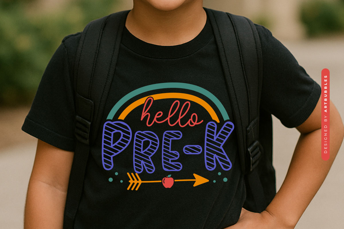 Hello Pre-k - Back to School SVG File Tshirt Mockup Image.jpg
