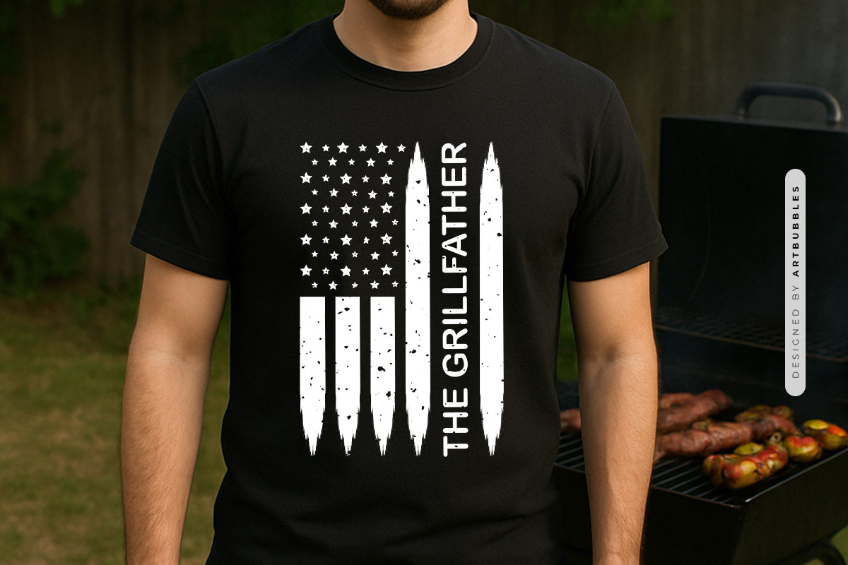 The Grill Father SVG for Cricut and Silhouette Tshirt Mockup Image.jpg