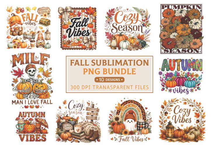 Fall Autumn PNG Sublimation Designs Bundle Image.jpg