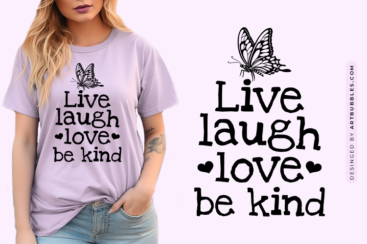 Live Lough Love Be Kind - Free Butterfly SVG Vector Image.jpg