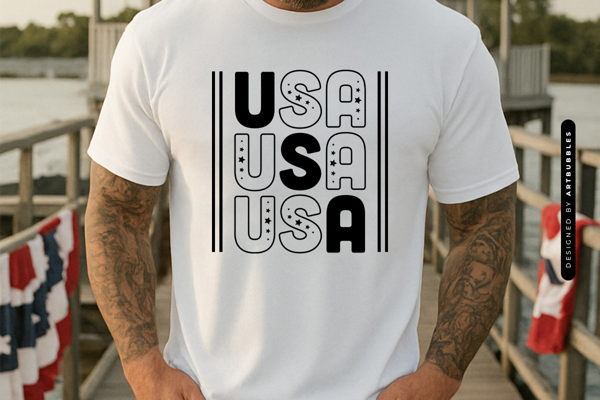 USA - 4th of July SVG File for Cricut T-shirt Mockup Image.jpg