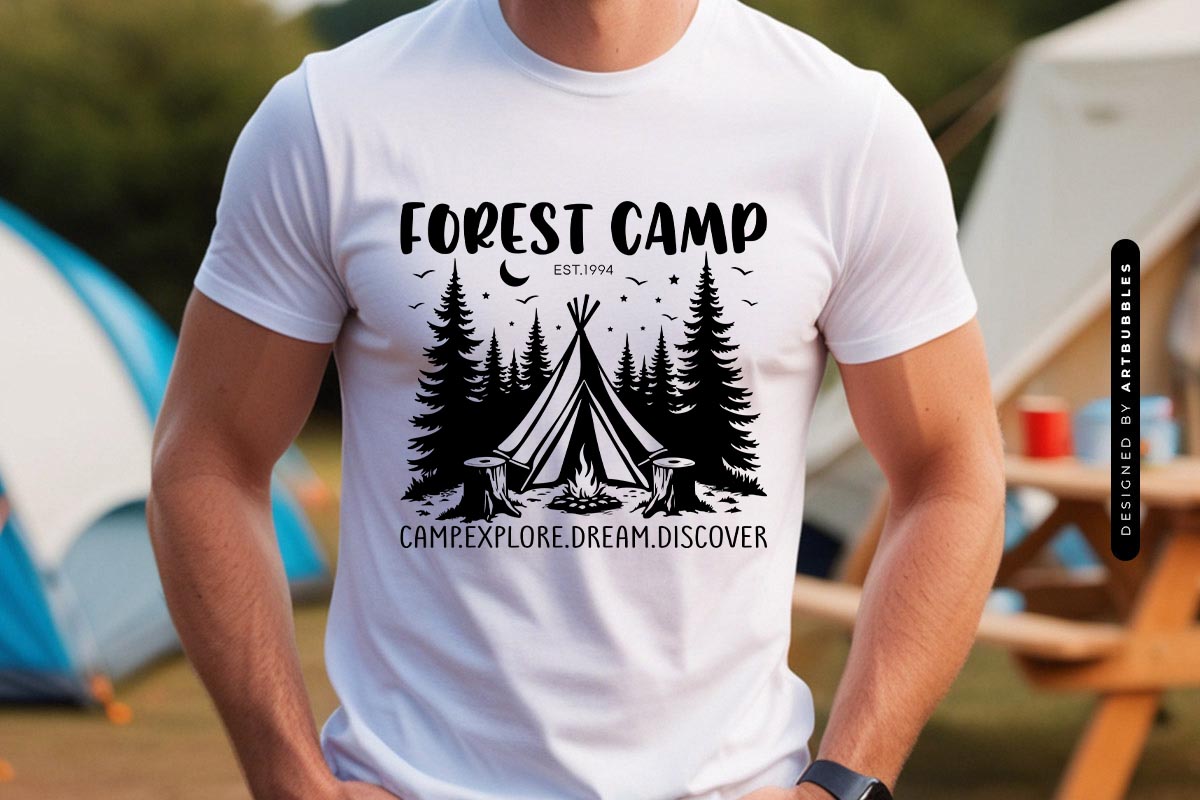 Forest Camp Est 1994 - Camping Silhouette SVG Shirt Mockup image.jpg