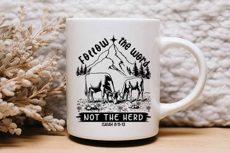 Follow the Word Not the Herd - Funny Animal SVG Mug Mockup Image.jpg