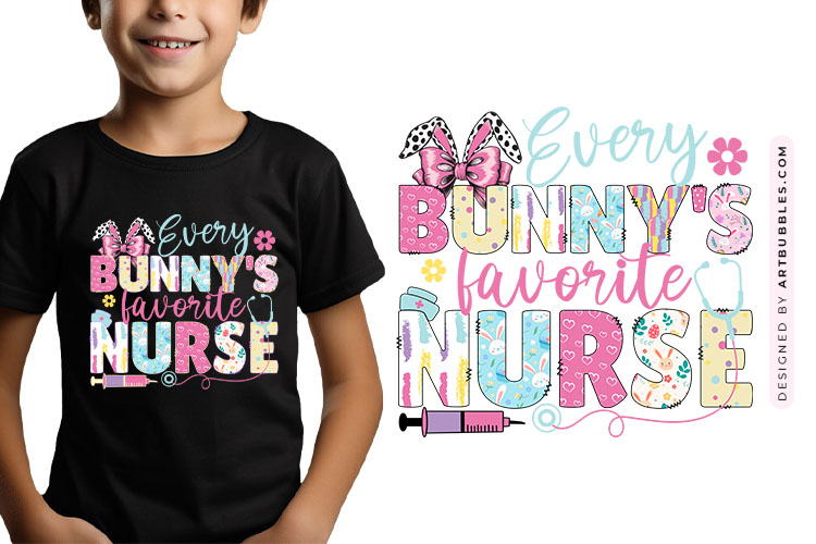 Every Bunny's Favorite Nurse - Coquette Easter PNG