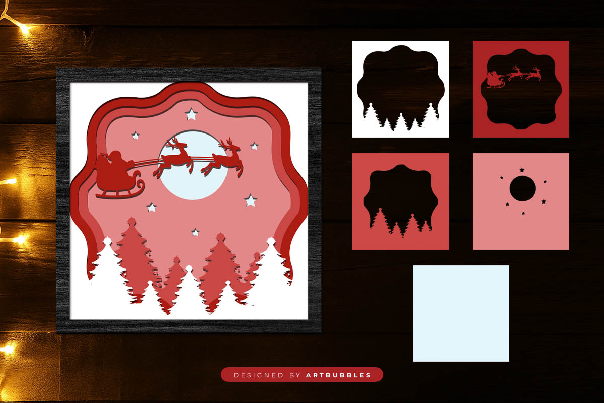 Layered Christmas Shadow Box SVG File Image 2.jpg