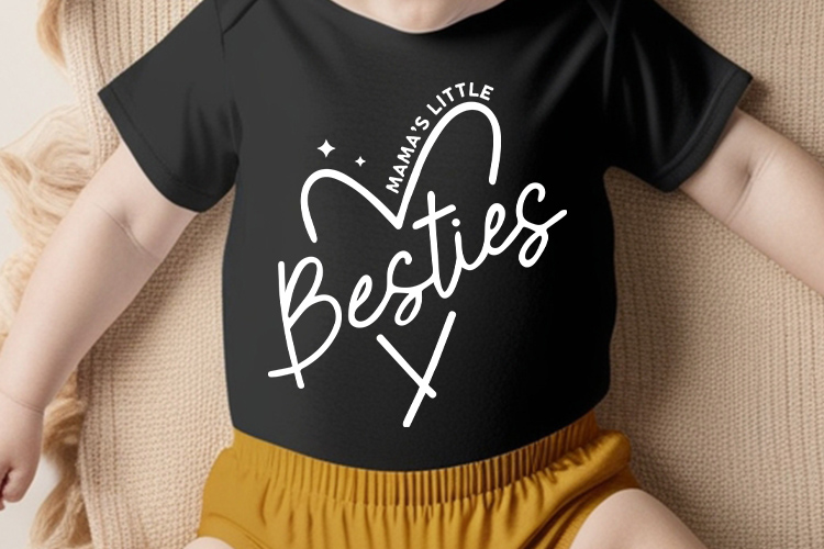 Mama's Little Bestie - Unique Baby Design SVG Shirt Mockup Image.jpg