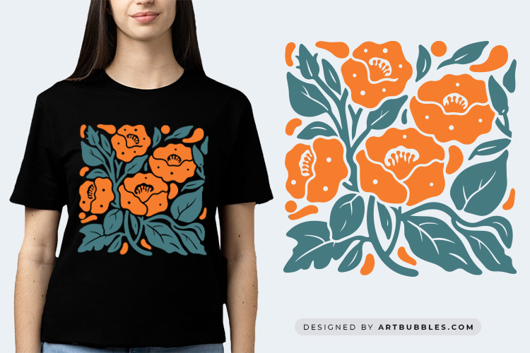 Abstract Shape Flower Design SVG image.jpg