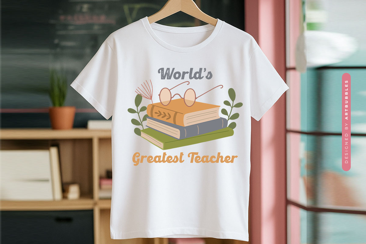 World's Greatest Teacher Retro Sublimation Shirt Mockup Image.jpg