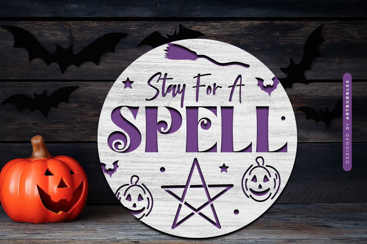 Stay for a Spell - Halloween Door Hanger SVG Image 2.jpg