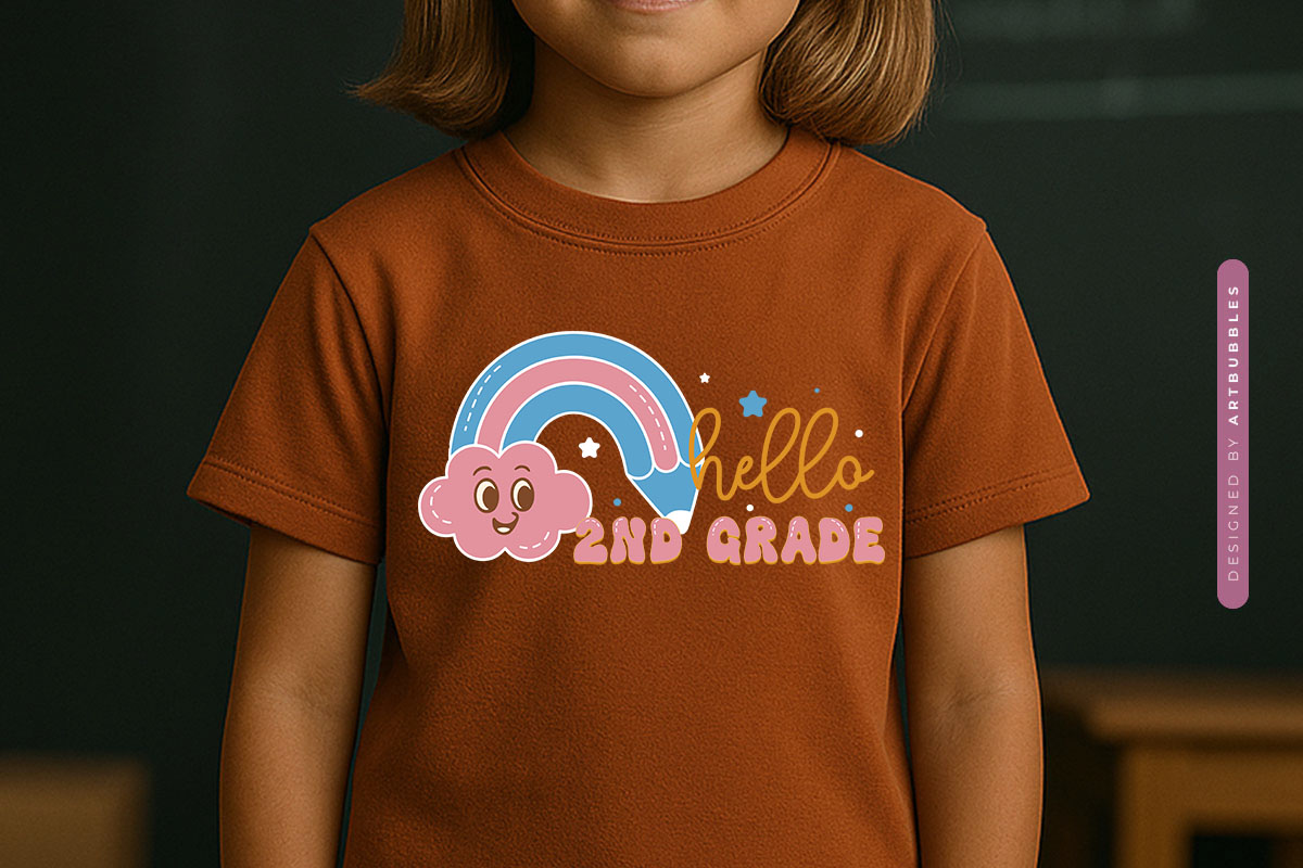 Hello 2nd Grade - Retro Back to School Sublimation T-shirt Mockup Image.jpg