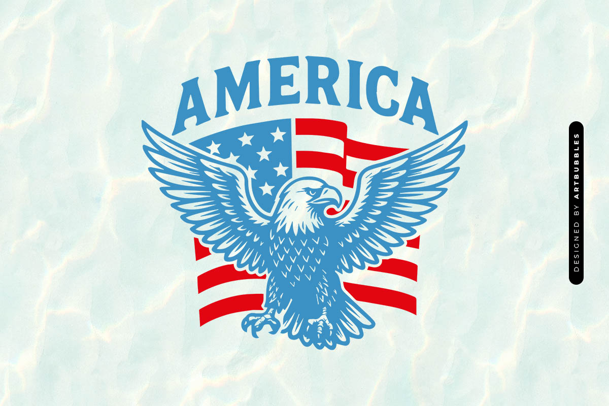 America - 4th of July Flag and Eagle SVG Image.jpg