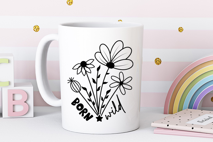 Born Wild - Adorable Baby SVG Graphic Mug Mockup Image.jpg