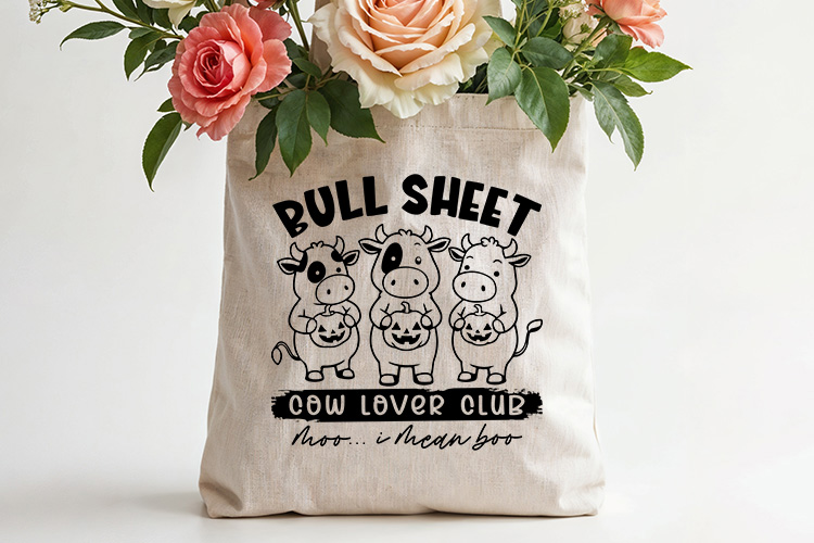 Bull Sheet Cow Lover Club - Funny Animal SVG Tote bag Mockup Image.jpg