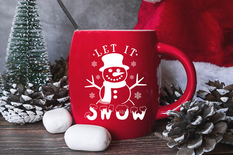 Let It Snow - Free Christmas SVG Mug Mockup Image.jpg