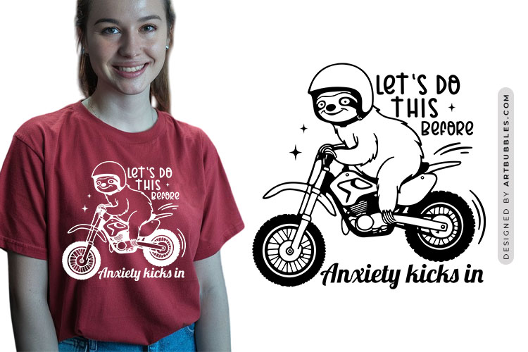 Let's Do This Before Anxiety Kicks in - Sarcastic Sloth SVG