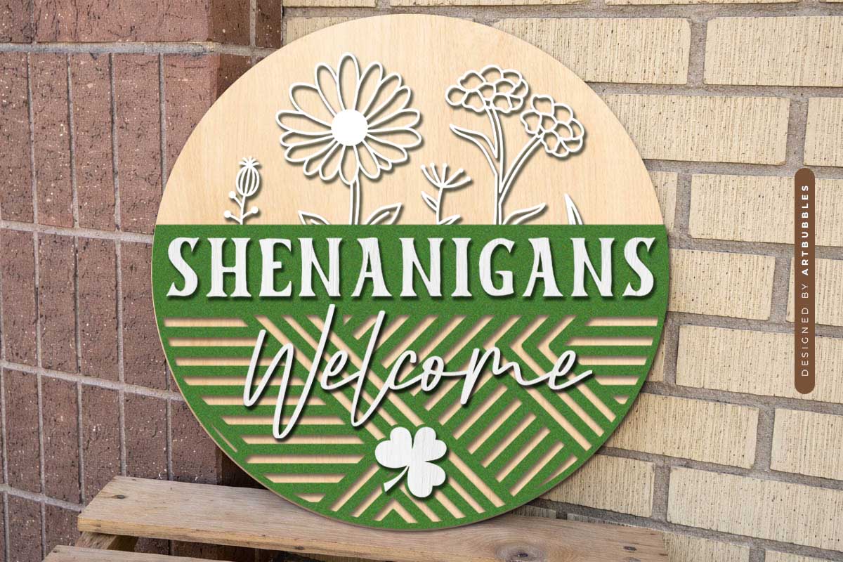 Shenanigans St Patrick's Day Door Hanger SVG Image.jpg