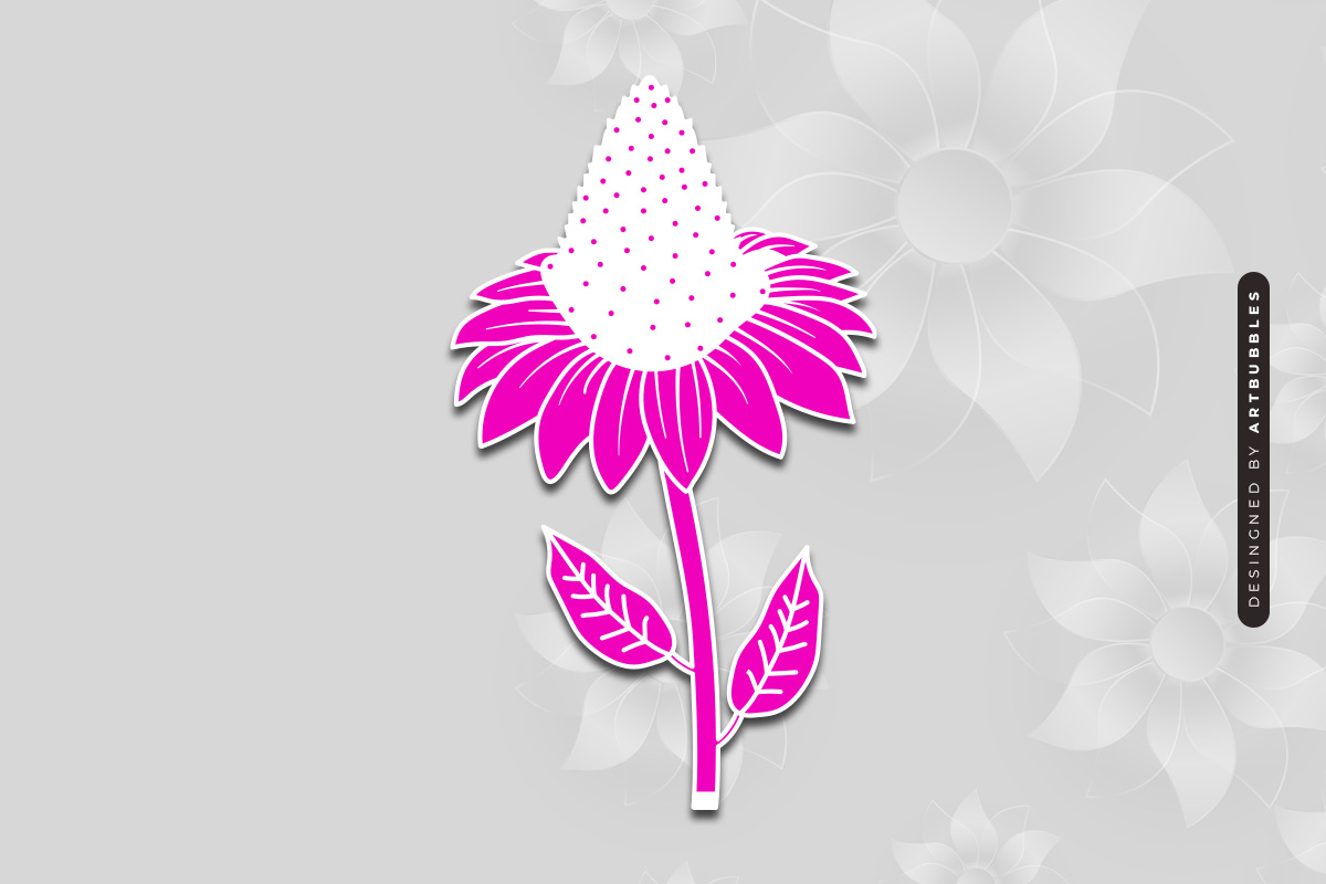 Coneflower Vector SVG Laser Cut File Image 2.jpg