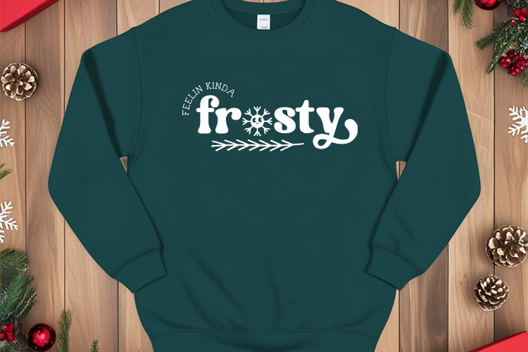 Feelin Kinda Frosty - Funny Winter Svg Hoodie Mockup Image.jpg