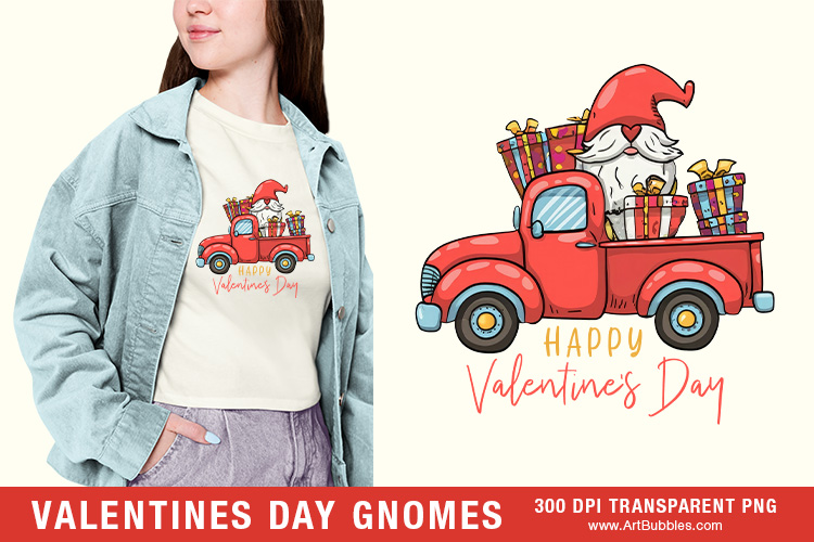 Happy Valentine's Day Gnomes - Sublimation Transfer