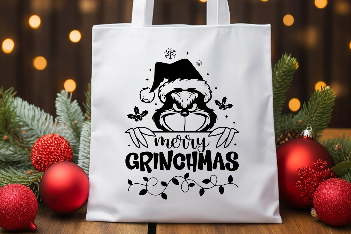 Merry Grinchmas - Christmas SVG File Tote Bag Mockup Image.jpg